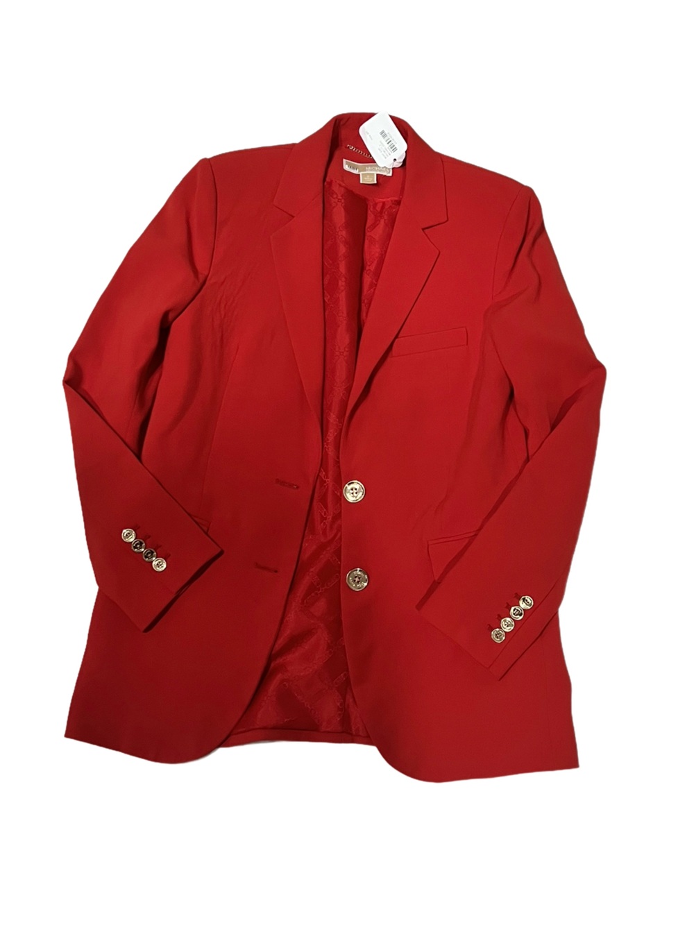 Michael Kors Red Button-Front Blazer